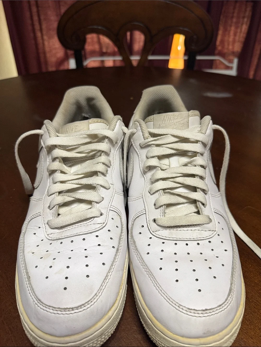 Nike Men’s White Low-Top Leather Sneakers